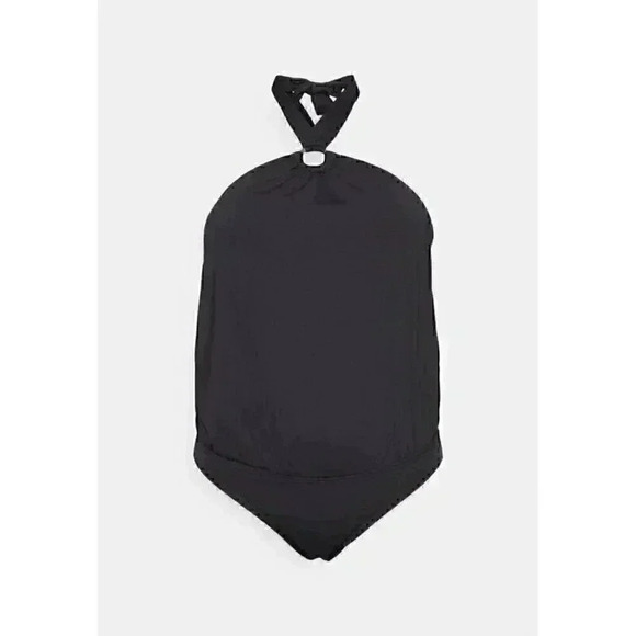 NEW! Michael Kors Women's 10 Iconic Solids Logo Ring Blouson Swimsuit NWT $114 - Picture 2 of 6